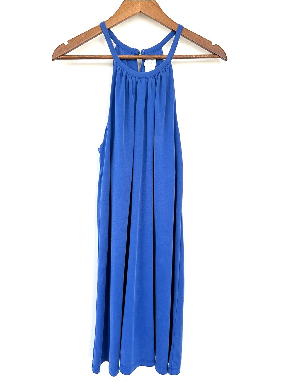 Sigrid Olsen Royal Blue Halter Neck Midi Dress, Loose & Flowy Fit
